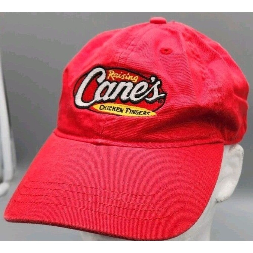 Raising Canes Chicken Fingers One Love Crew Cap Hat Employee Adjustable One Size